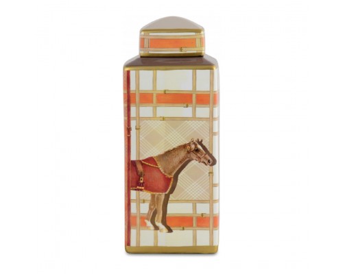 Baci Milano Vaso Potiche Horses 